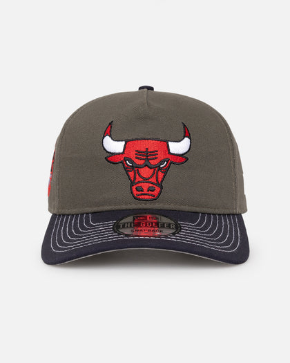 New Era Chicago Bulls 'Contrast Visor' Pre-Curved Golfer Snapback Moss/Navy