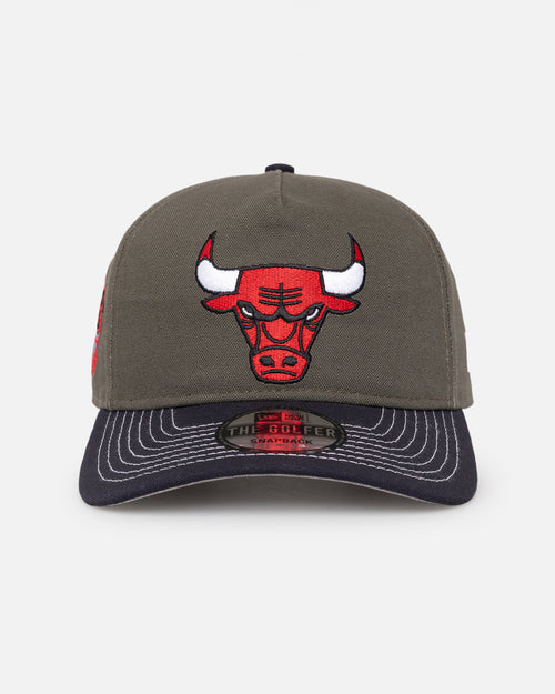 New Era Chicago Bulls 'Contrast Visor' Pre-Curved Golfer Snapback Moss/Navy