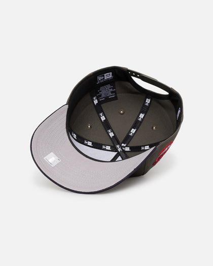New Era Chicago Bulls 'Contrast Visor' Pre-Curved Golfer Snapback Moss/Navy