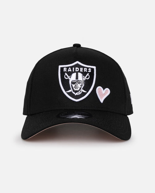 New Era Las Vegas Raiders 'Pink Satin Hearts' 9FORTY A-Frame Snapback Black/White