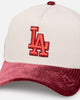 New Era Los Angeles Dodgers 'Premium Corduroy Velvet' 9FORTY A-Frame Snapback Chrome White/Cardinal