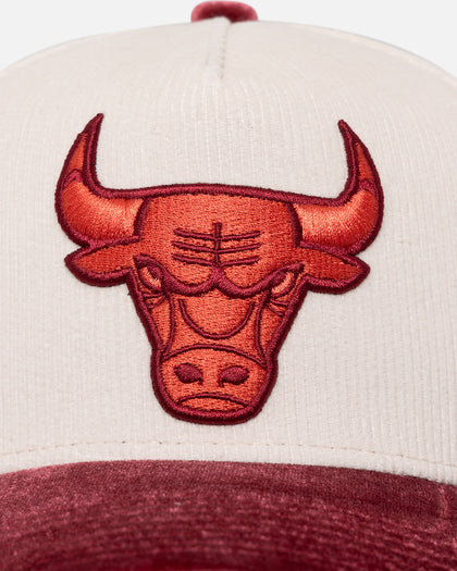 New Era Chicago Bulls 'Premium Corduroy Velvet' 9FORTY A-Frame Snapback Chrome White/Cardinal