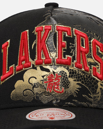 Mitchell & Ness Los Angeles Lakers 'Year Of The Dragon' Pro Crown Snapback Black
