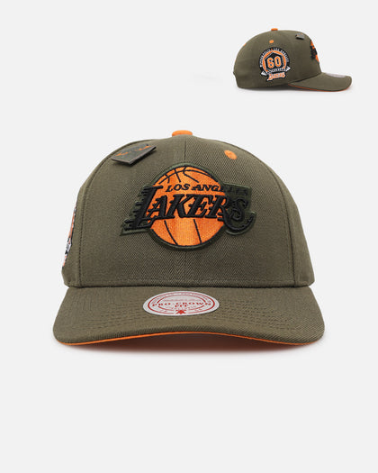 Mitchell & Ness Los Angeles Lakers 'Harmony of Hues' Pro Crown Snapback Olive/Orange