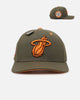 Mitchell & Ness Miami Heat 'Harmony of Hues' Pro Crown Snapback Olive/Orange