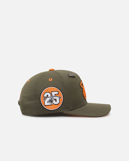 Mitchell & Ness Miami Heat 'Harmony of Hues' Pro Crown Snapback Olive/Orange