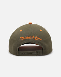 Mitchell & Ness San Antonio Spurs 'Harmony of Hues' Pro Crown Snapback Olive/Orange