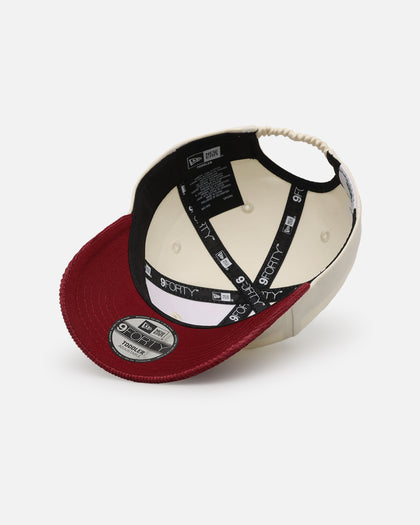 New Era Kids' Brisbane Broncos 'NRL Retro Corduroy logo' 9FORTY Strapback Chrome White