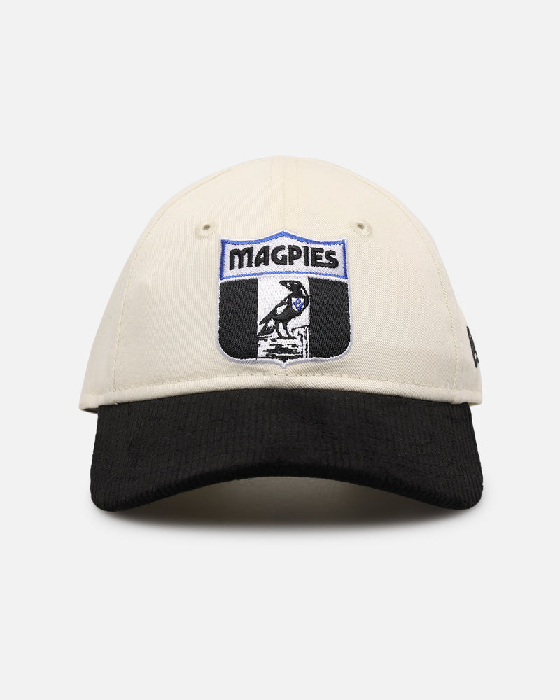 New Era Toddlers Collingwood Magpies 9FORTY Stretch Fit Chrome White