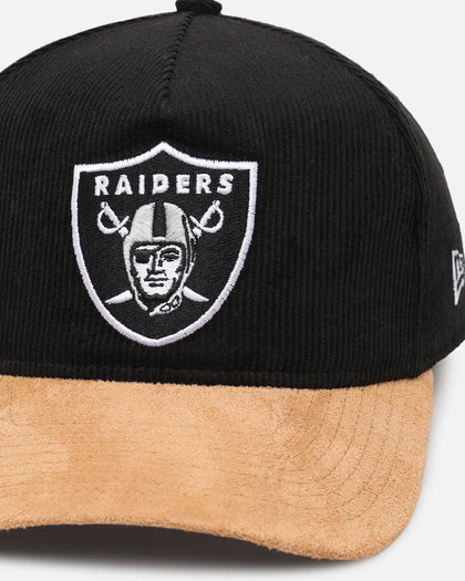 New Era Las Vegas Raiders 'Corduroy Suede' Pre-Curved Golfer Snapback  Washed Black