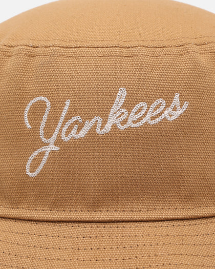 New Era New York Yankees 'Wheat Duck Canvas' Bucket Hat Wheat