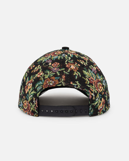 New Era Chicago Bulls 'Black Corduroy Floral Tapestry' 9FORTY A-Frame Snapback Tapestry/Black