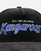 New Era North Melbourne Kangaroos 'Washed Corduroy' Pre-Curved Golfer Snapback Black/Kelly Green