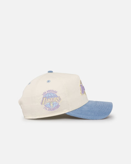 New Era Los Angeles Lakers 'Easter Corduroy' 9FORTY A-Frame Snapback White/Blue