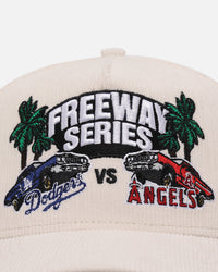New Era Los Angeles Dodgers X Los Angeles Angels Freeway Series 9FORTY A-Frame Corduroy Snapback White