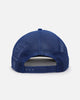 New Era New York Yankees 'Racer Golfer' Pre-Curved Golfer Trucker Snapback Light Royal/Metallic Gold