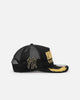 New Era New York Yankees 'Podium Collection' Pre-Curved Golfer Trucker Snapback Black/Metallic Gold