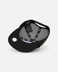 New Era New York Yankees 'Podium Collection' Pre-Curved Golfer Trucker Snapback Black/Metallic Gold