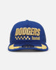 New Era Los Angeles Dodgers 'Podium Collection' Pre-Curved Golfer Trucker Snapback Light Royal/Metallic Gold