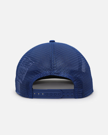 New Era Houston Astros 'Podium Collection' Pre-Curved Golfer Trucker Snapback Light Royal/Metallic Gold