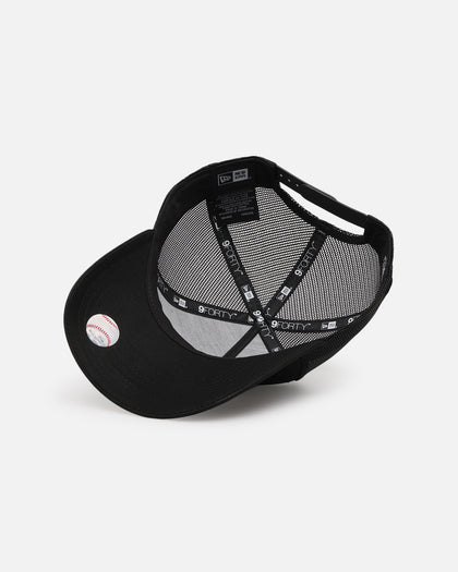 New Era New York Yankees 'Black All Over Mesh' 9FORTY A-Frame Trucker Snapback Black Rigid/Black