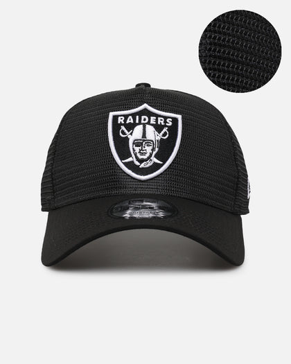 New Era Las Vegas Raiders 'Black All Over Mesh' 9FORTY A-Frame Trucker Snapback Black Rigid/Black