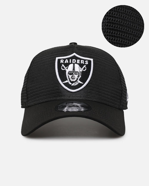New Era Las Vegas Raiders 'Black All Over Mesh' 9FORTY A-Frame Trucker Snapback Black Rigid/Black