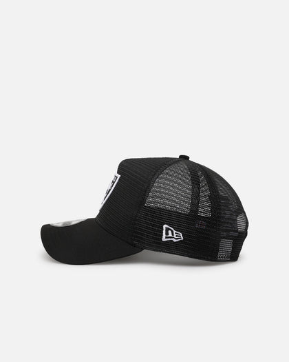 New Era Las Vegas Raiders 'Black All Over Mesh' 9FORTY A-Frame Trucker Snapback Black Rigid/Black