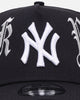 New Era New York Yankees 'Gothic Script' 9FORTY A-Frame Snapback Navy/Grey