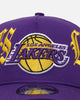 New Era Los Angeles Lakers 'Goth Script' 9FORTY A-Frame Snapback Purple/Gold