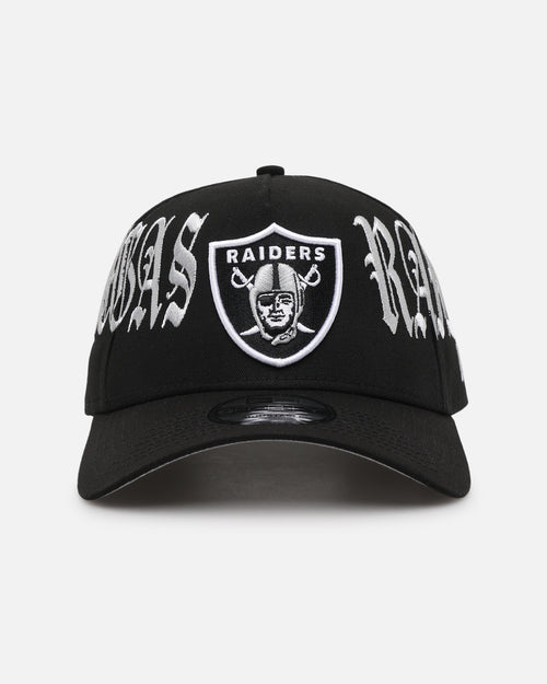 New Era Las Vegas Raiders 'Gothic Script' 9FORTY A-Frame Snapback Black/Grey