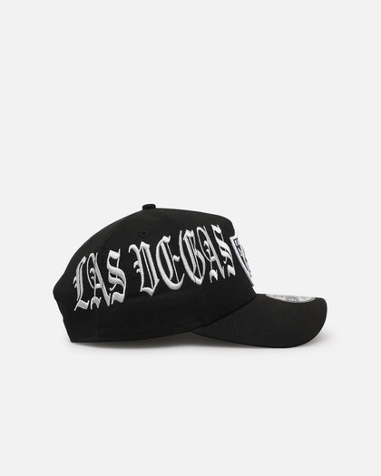 New Era Las Vegas Raiders 'Gothic Script' 9FORTY A-Frame Snapback Black/Grey