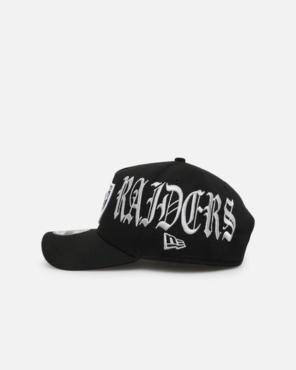 New Era Las Vegas Raiders 'Gothic Script' 9FORTY A-Frame Snapback Black/Grey