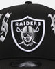 New Era Las Vegas Raiders 'Gothic Script' 9FORTY A-Frame Snapback Black/Grey