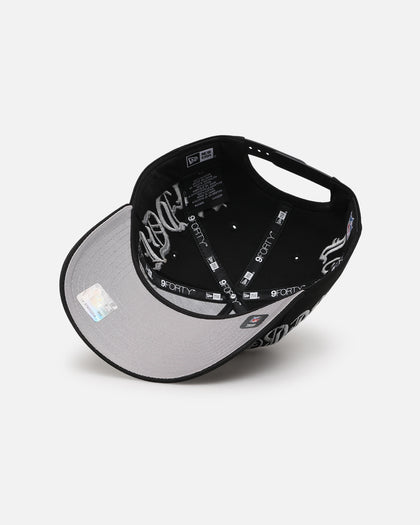 New Era Las Vegas Raiders 'Gothic Script' 9FORTY A-Frame Snapback Black/Grey