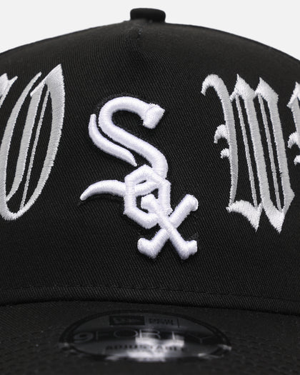 New Era Chicago White Sox 'Gothic Script' 9FORTY A-Frame Snapback Black/Grey