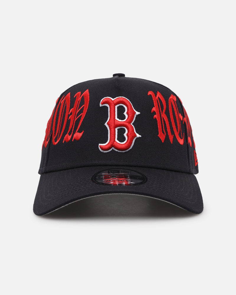 New Era Boston Red Sox 'Goth Script' 9FORTY A-Frame Snapback Scarlet/Navy