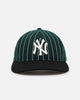 New Era New York Yankees 9FIFTY Retro Melton Pinstripe Strapback Dark Green/Black
