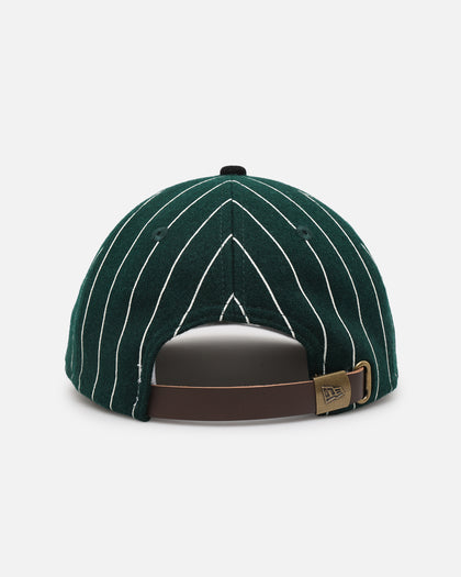 New Era New York Yankees 9FIFTY Retro Melton Pinstripe Strapback Dark Green/Black