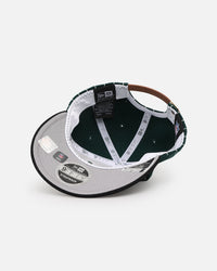 New Era Miami Dolphins 9FIFTY Retro Melton Pinstripe Strapback Dark Green/Black