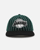 New Era Los Angeles Lakers 9FIFTY Retro Melton Pinstripe Strapback Dark Green/Black