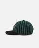 New Era Los Angeles Lakers 9FIFTY Retro Melton Pinstripe Strapback Dark Green/Black