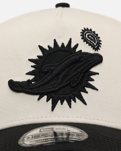 New Era Miami Dolphins 'Paisley Hit' 9FORTY A-Frame Snapback Chrome White/Black