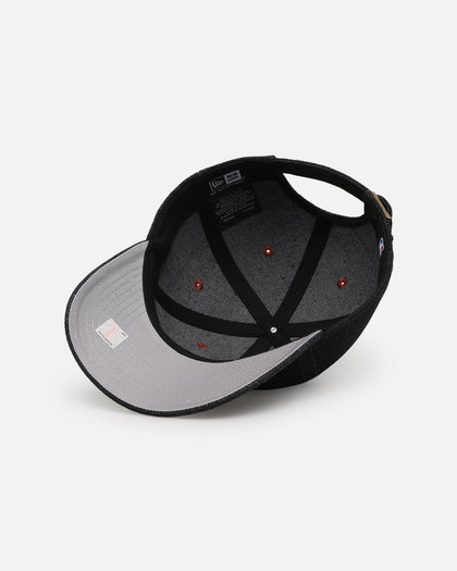 New Era Los Angeles Lakers "Black Denim" Classic Casual Strapback Black Denim/Rust Contrast