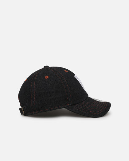New Era Las Vegas Raiders "Black Denim" Classic Casual Strapback Black Denim/Rust Contrast