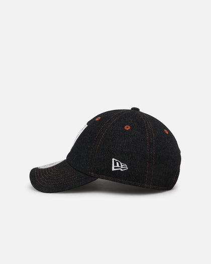 New Era Las Vegas Raiders "Black Denim" Classic Casual Strapback Black Denim/Rust Contrast