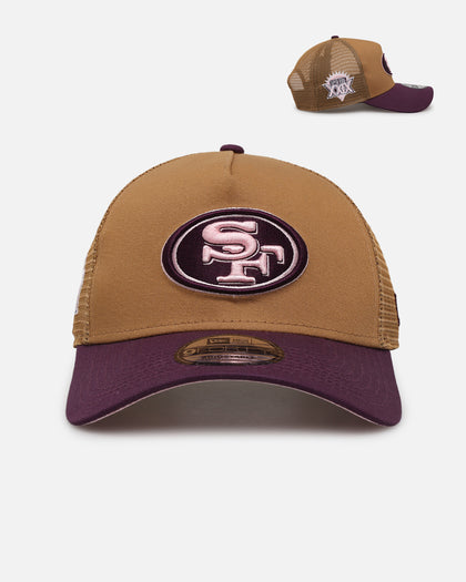 New Era San Francisco 49ers 'Rustic Rose' 9FORTY A-Frame Trucker Snapback Wheat