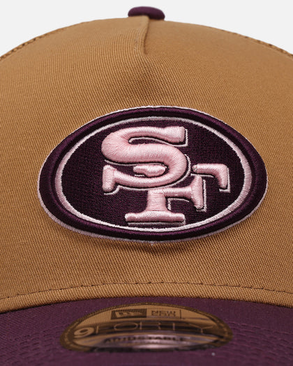 New Era San Francisco 49ers 'Rustic Rose' 9FORTY A-Frame Trucker Snapback Wheat