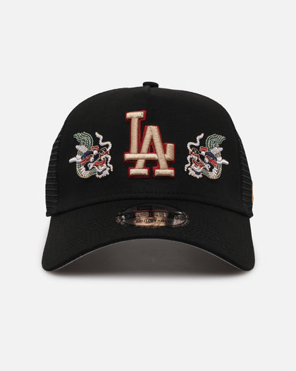 New Era Los Angeles Dodgers 'Dragon Collection 2.0' 9FORTY A-Frame Trucker Snapback Black