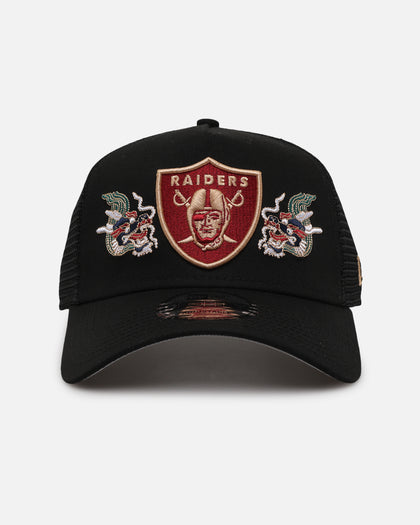 New Era Las Vegas Raiders 'Dragon Collection' 9FORTY A-Frame Trucker Snapback Black